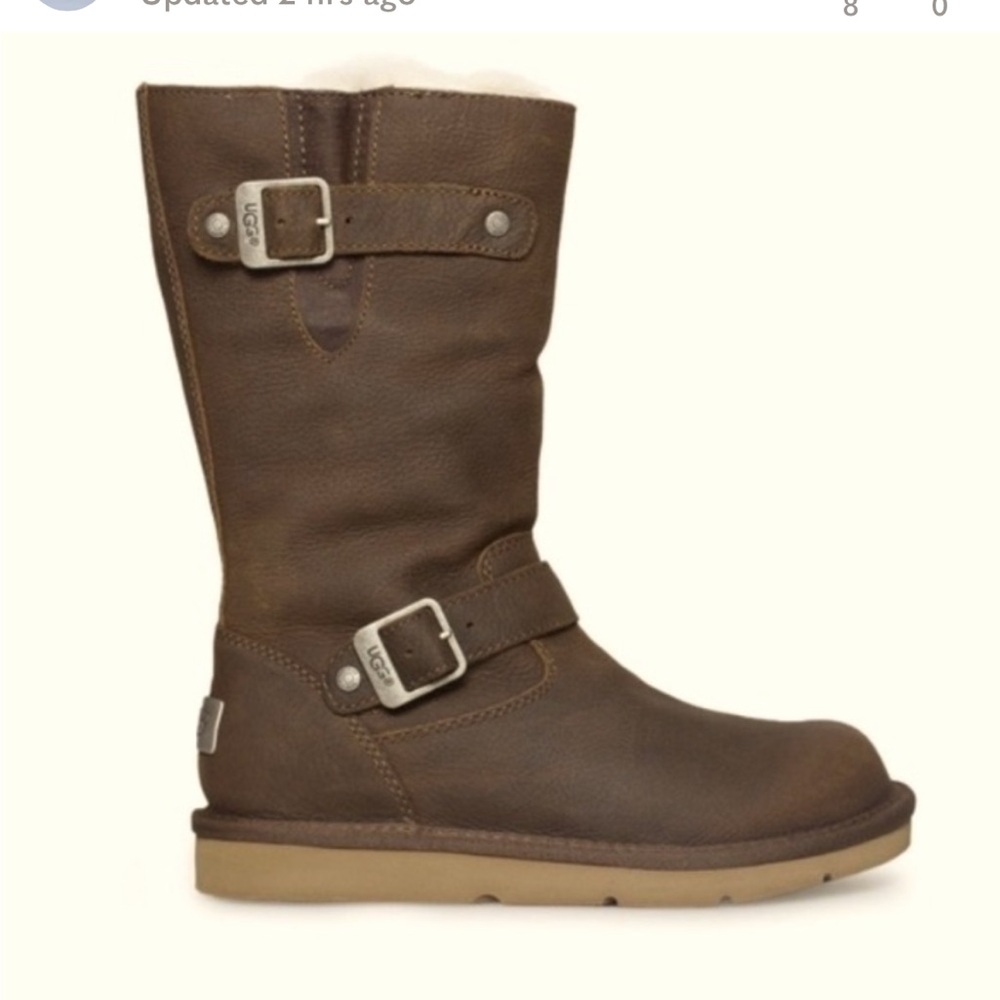 UGG Brown Leather Kensington Boots